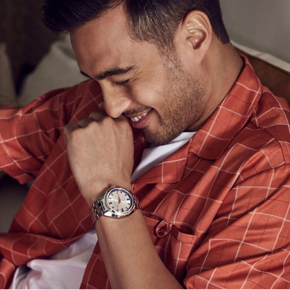 Bulova Jet Star Watch, Stainless Steel, Silver Tone Dial, 40 mm