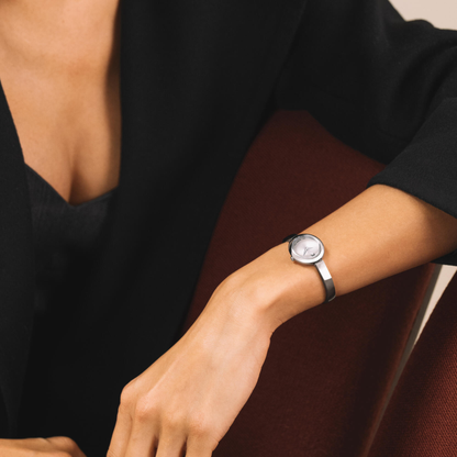 Movado Museum Classic Bangle Silver Stainless Steel Watch 25mm