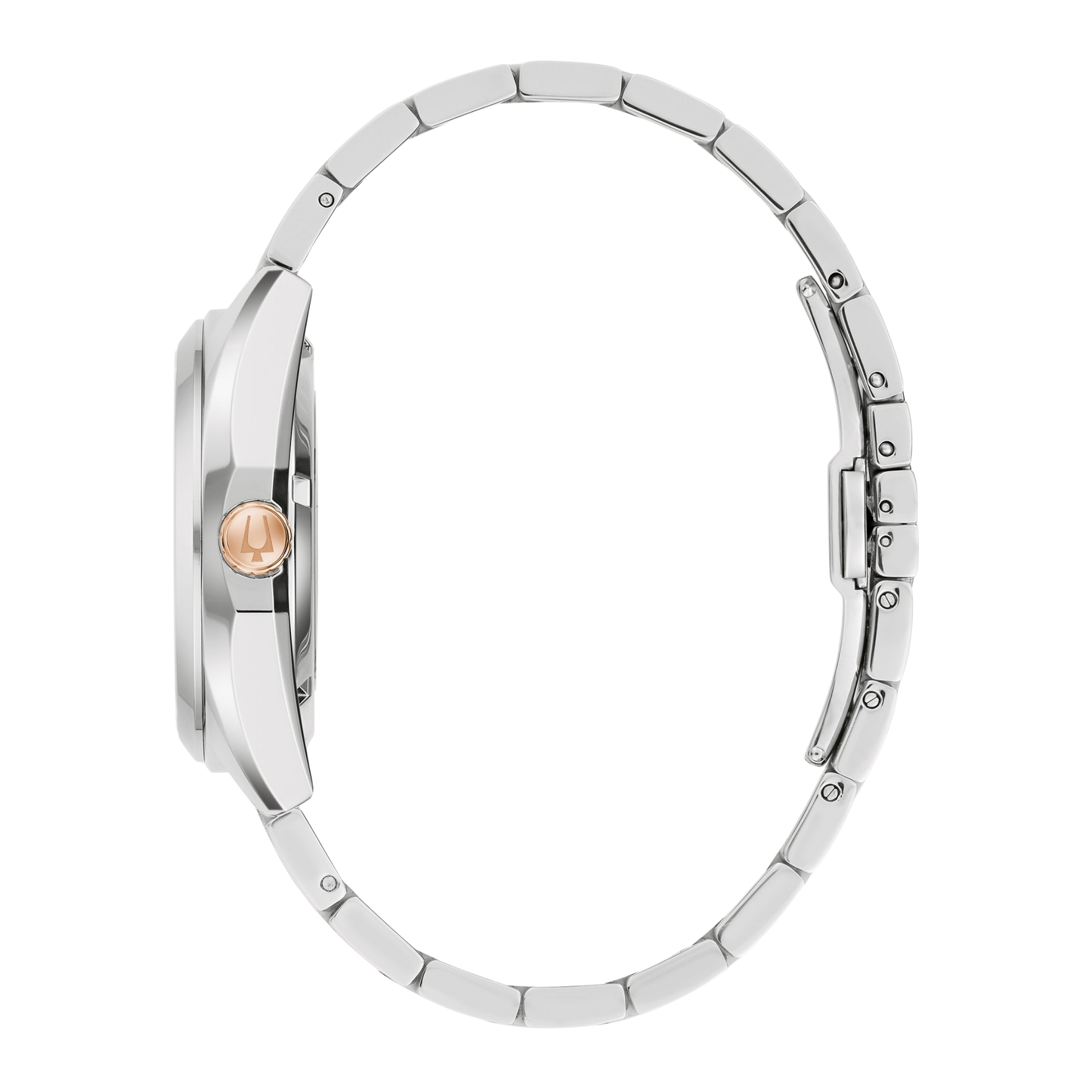 Bulova Surveyor Silver-Tone Stainless Steel Red Dial Automatic Watch 39 mm