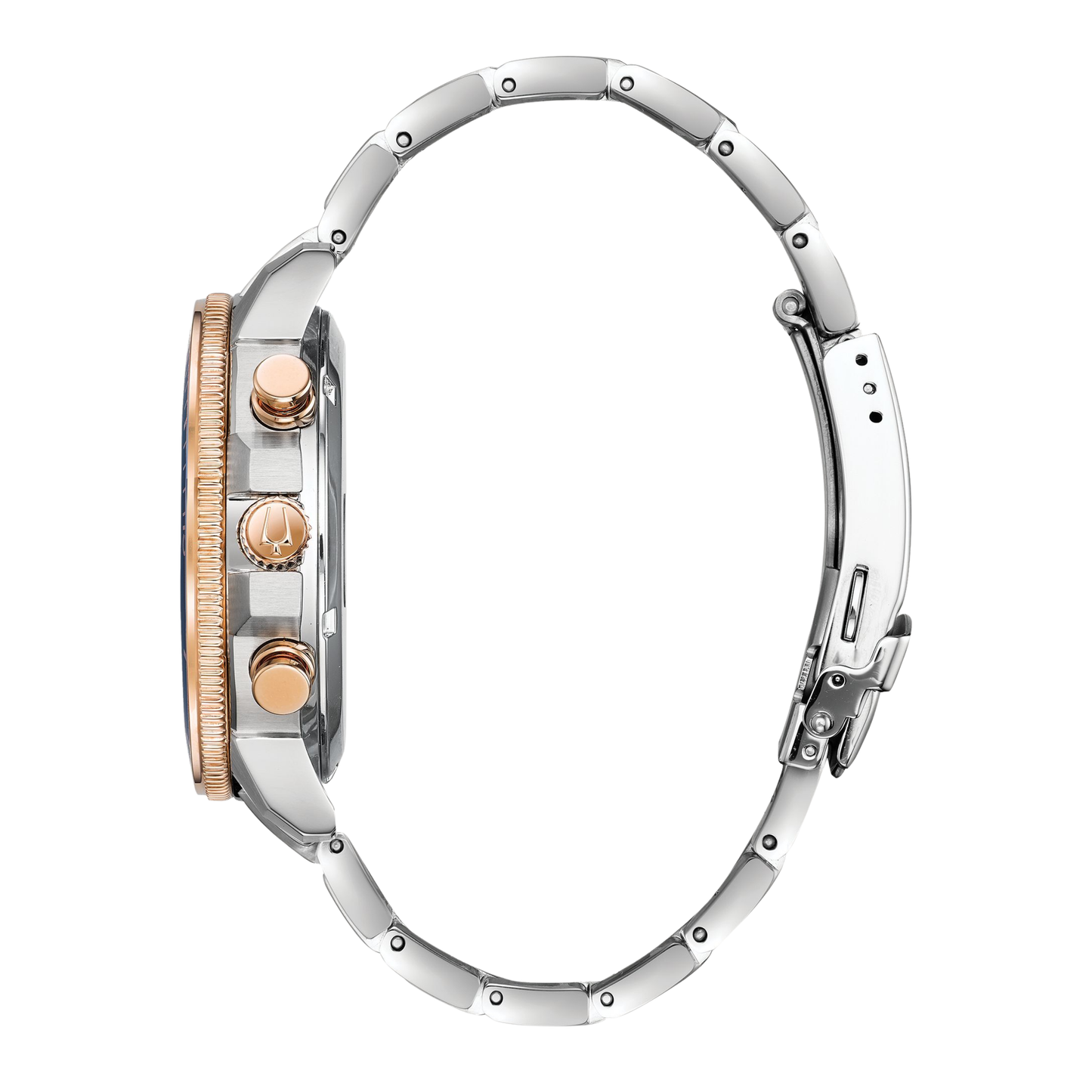 Bulova Marine Star Chronograph Two-Tone Stainless Steel Blue Dial Watch 45 mm