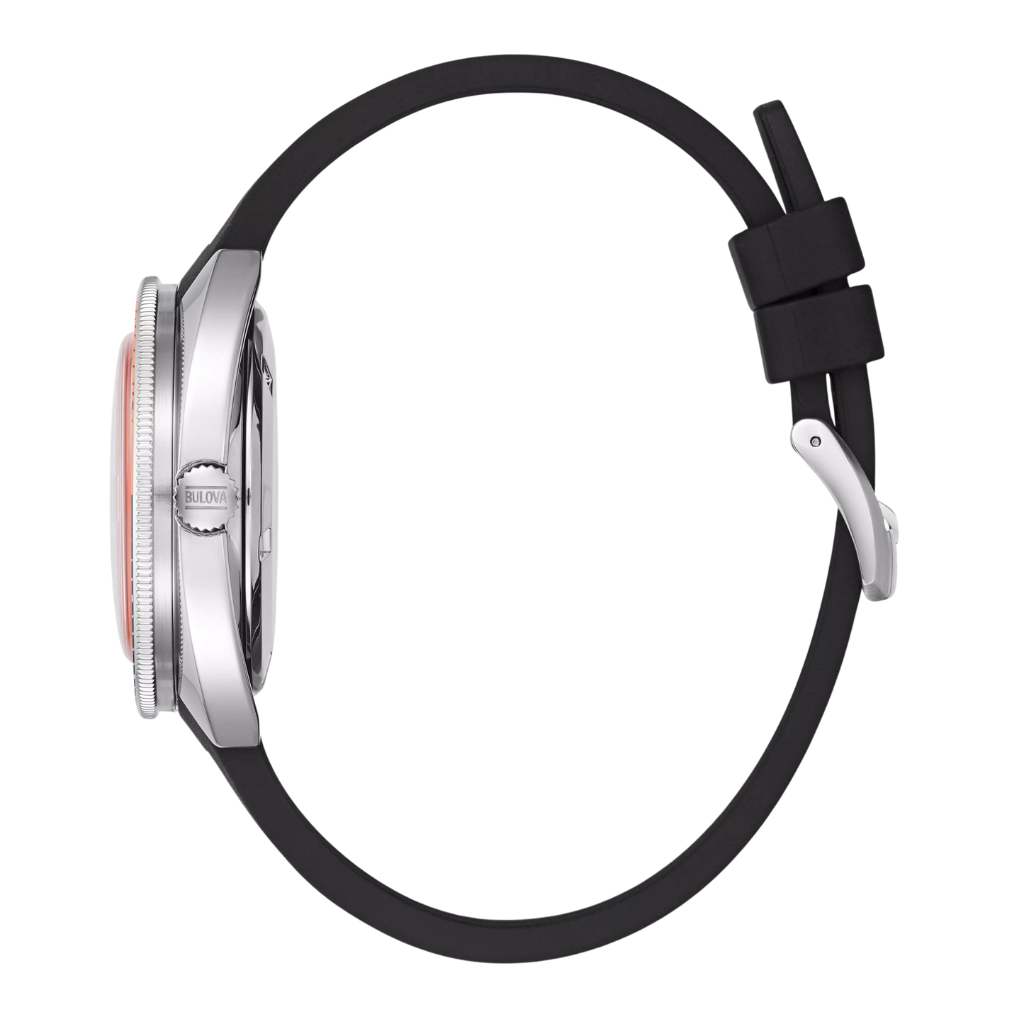 Bulova Oceanographer Devil Diver Silver Stainless Steel Orange Dial Watch 41 mm