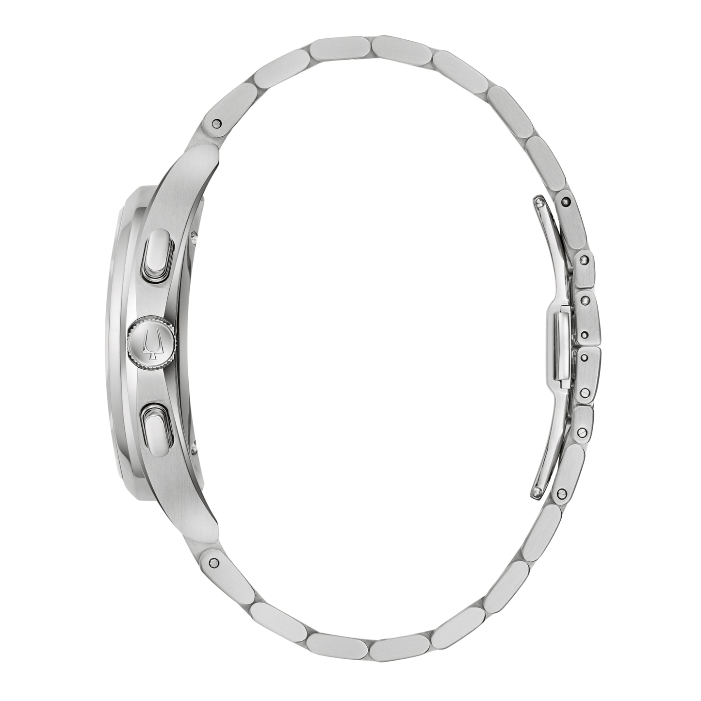 Bulova CURV Silver Stainless Steel Green Dial Watch 44 mm