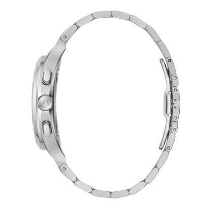 Bulova CURV Silver Stainless Steel Green Dial Watch 44 mm