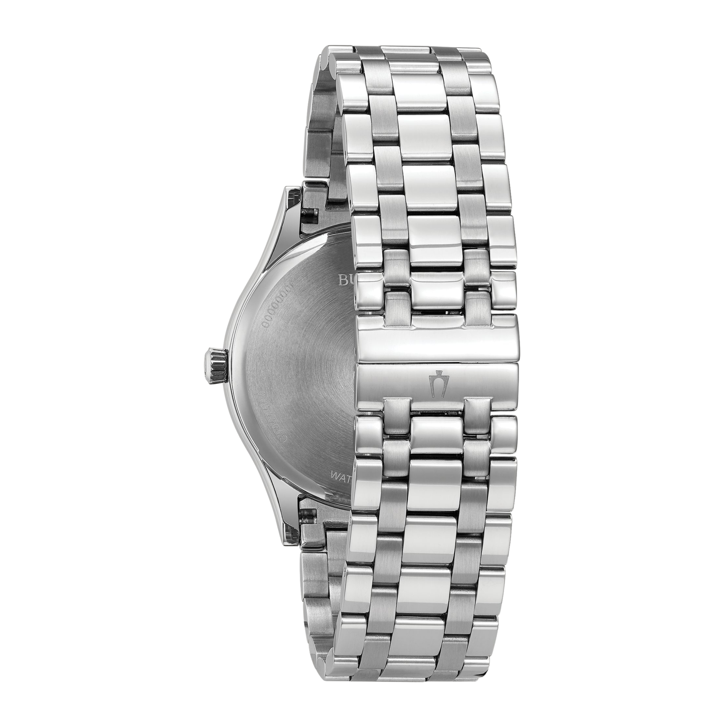 Bulova Classic Silver Stainless Steel Gray Dial Watch 40 mm