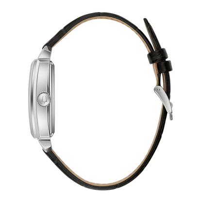 Bulova Classic Sutton Black Leather Black Dial Watch 33 mm