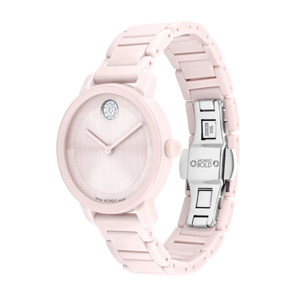 Movado Bold Evolution Blush Ceramic Watch 34 mm