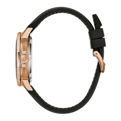 Bulova Series C Marine Star Rose Gold-Tone Stainless Steel Brown Dial Watch 43 mm