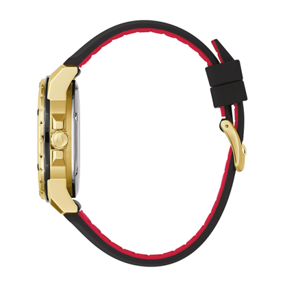 Bulova Series A Marine Star Gold Stainless Steel Black Dial Watch 44 mm