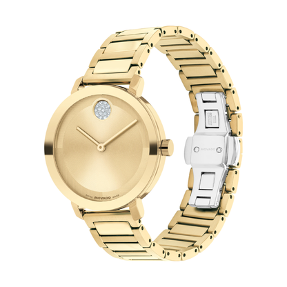 Movado Bold Evolution Gold Stainless Steel Watch 34mm