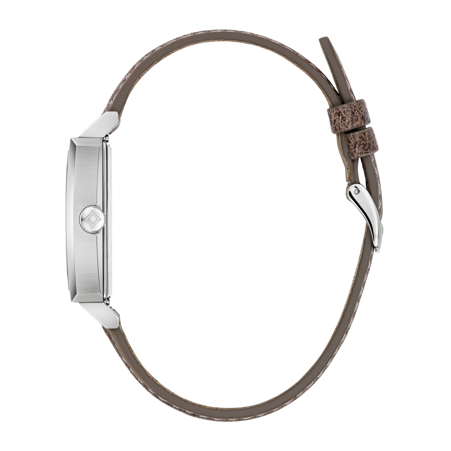 Bulova Frank Lloyd Wright Ennis House Silver Stainless Steel Gray Dial Watch 34 mm