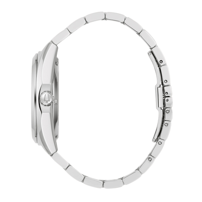 Bulova Surveyor Silver Stainless Steel Blue Dial Watch 42 mm