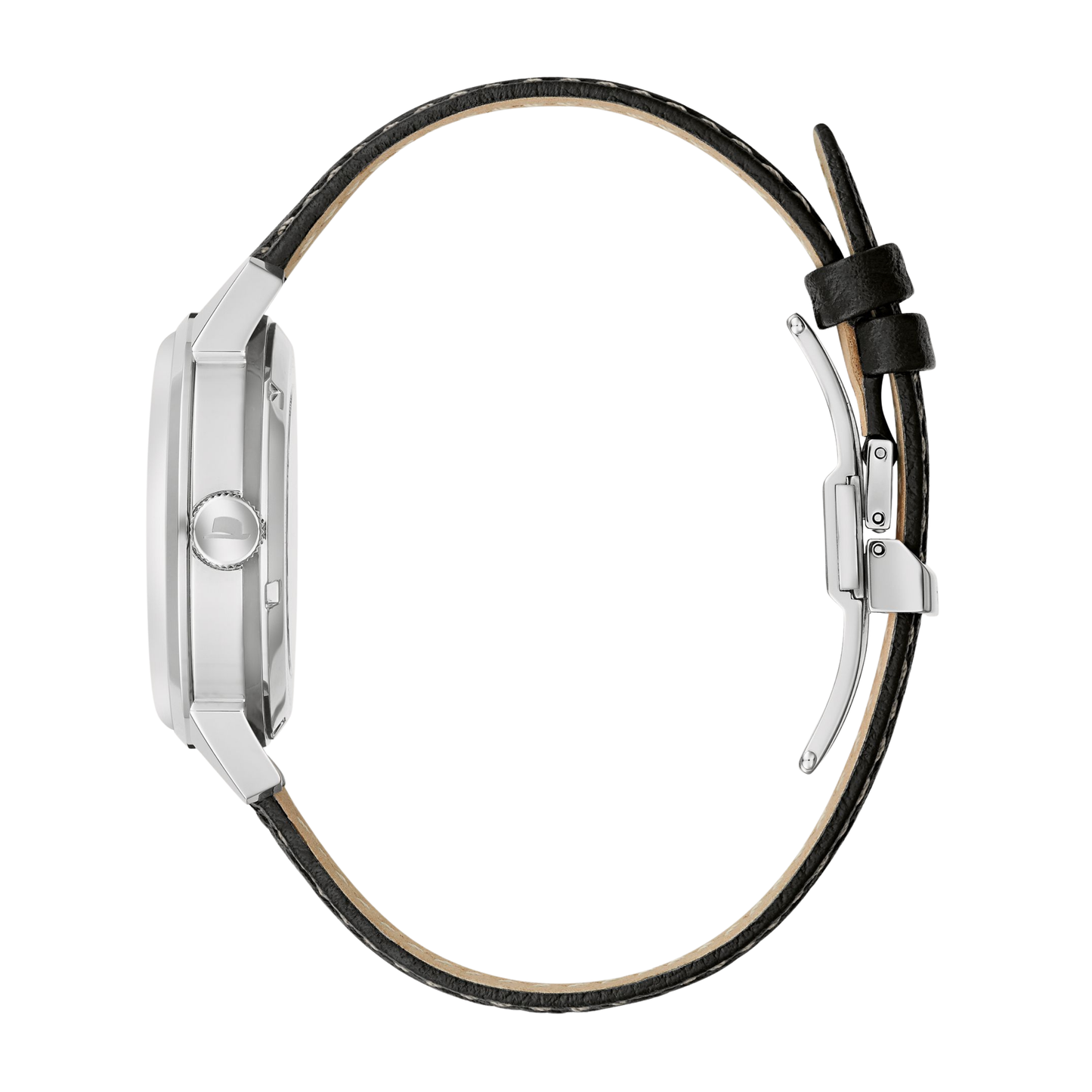 Bulova Summer Wind Frank Sinatra Leather Strap Black Dial Automatic Watch 40 mm