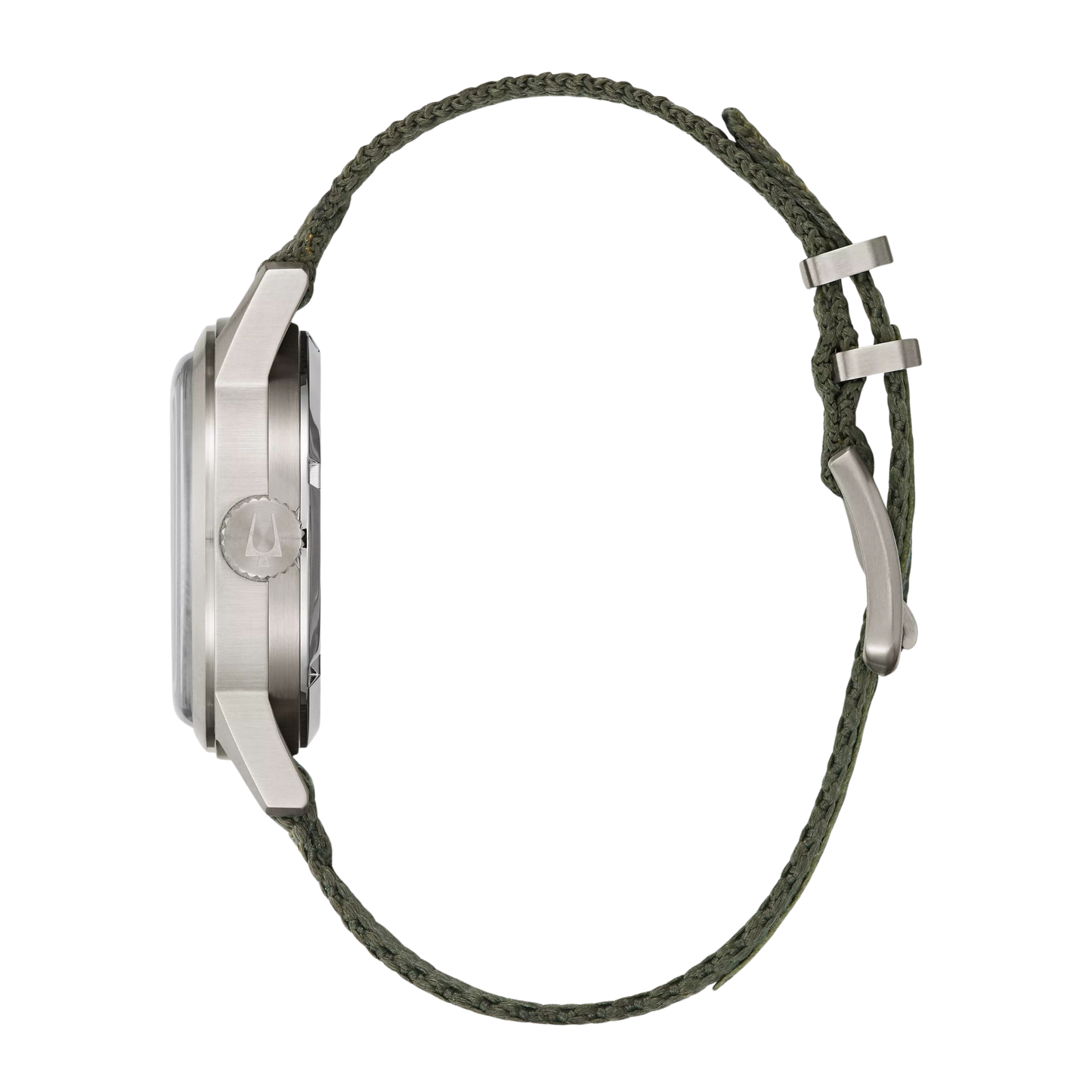 Bulova VWI Special Edition Hack Silver Stainless Steel Black Dial Watch 38 mm