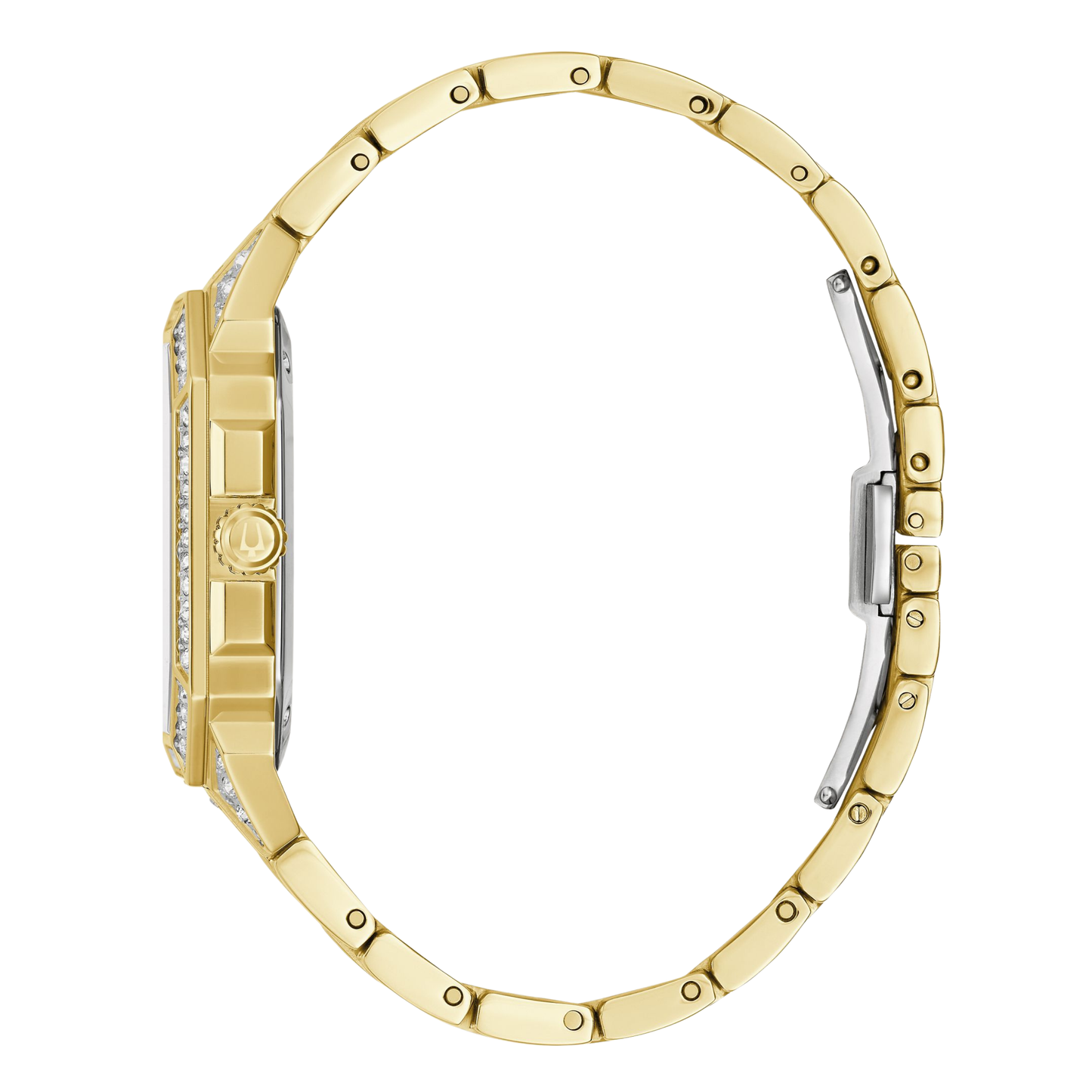 Bulova Crystal Octava Gold-Tone Stainless Steel Silver Dial Watch 40 mm