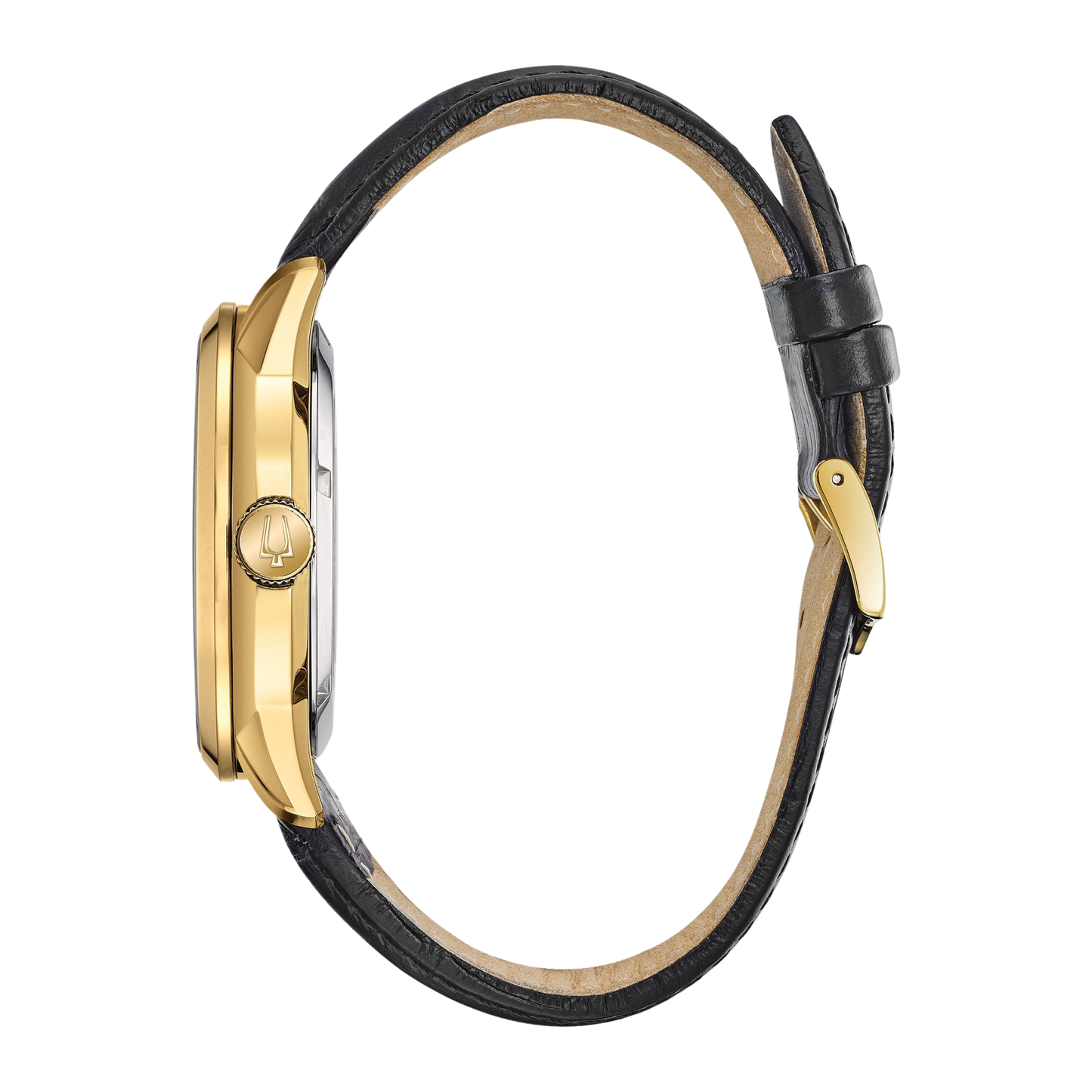 Bulova Sutton Classic Watch, Leather Strap, Silver-Tone Dial, 43 mm