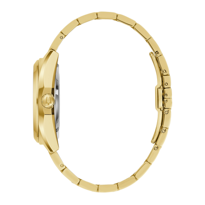 Bulova Surveyor Automatic Watch, Stainless Steel, Gold-tone Dial, 39 mm