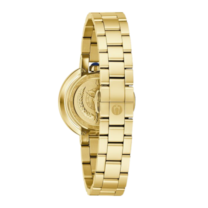 Bulova Rubaiyat Gold Stainless Steel White Dial Watch 30.5 mm