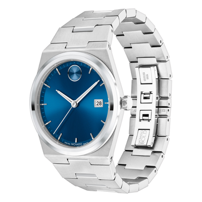 Movado Bold Quest Stainless Steel Blue Dial 40mm