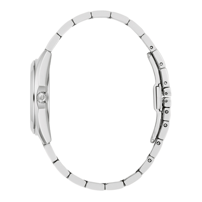 Bulova Surveyor Silver Stainless Steel Blue Dial Watch 31 mm