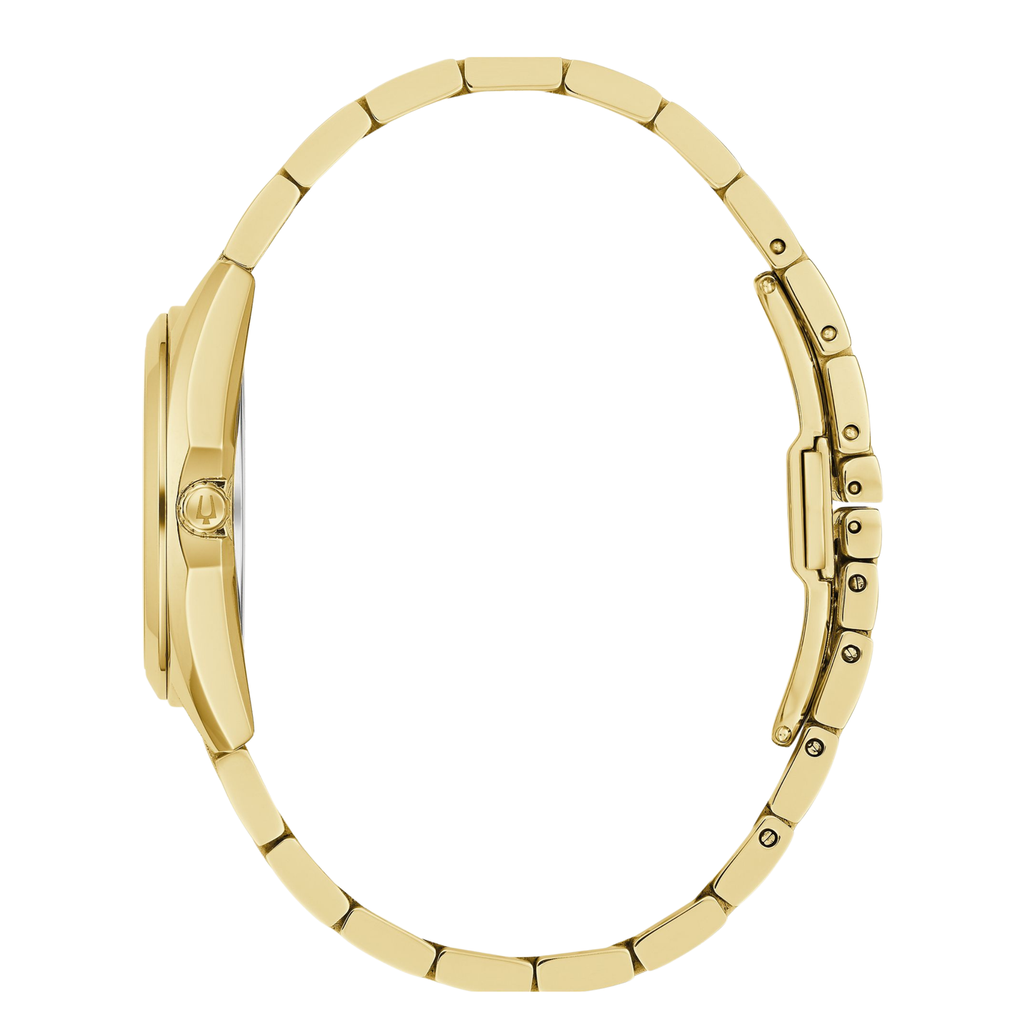 Bulova Surveyor Gold Stainless Steel White Dial Watch 31mm