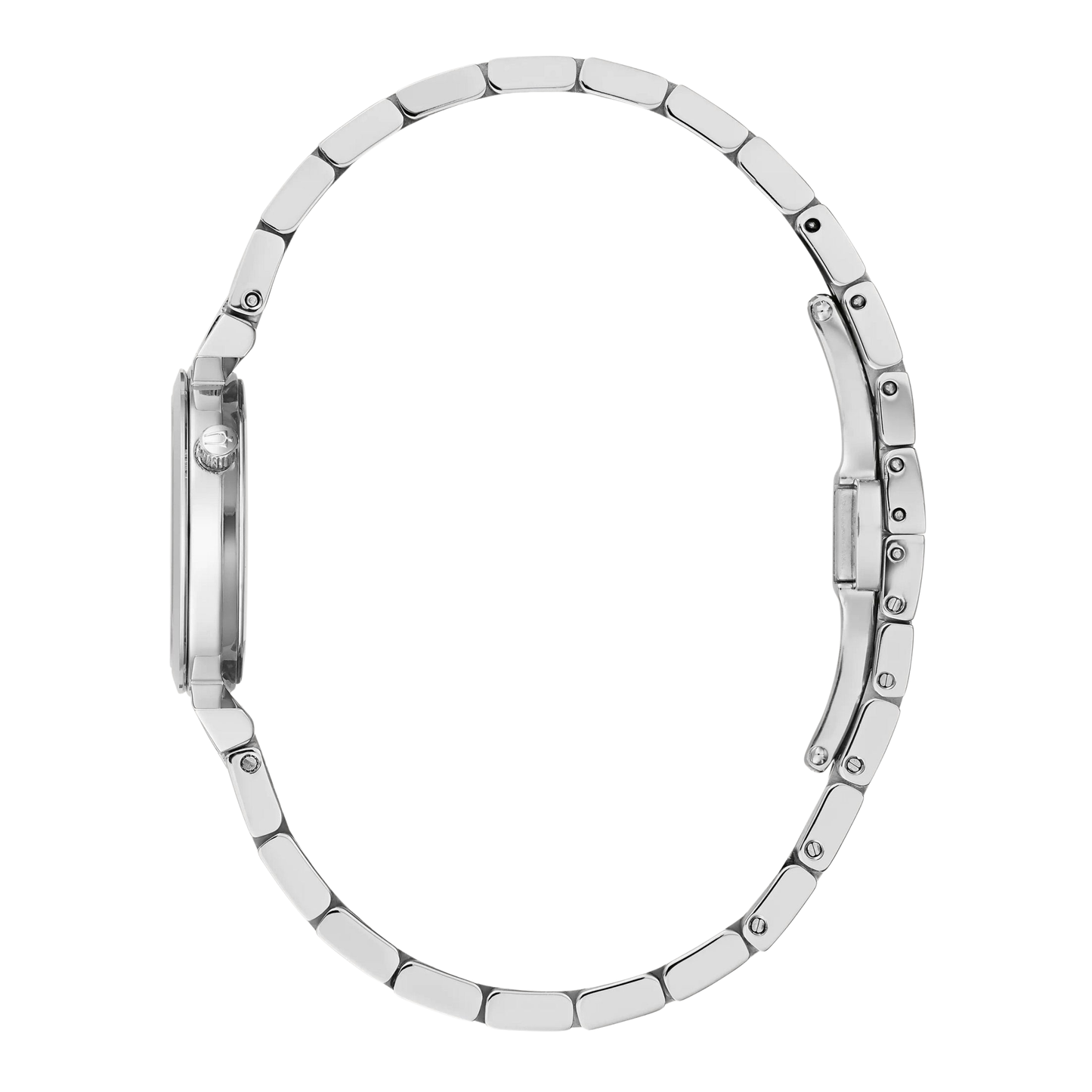 Bulova Classic Regatta Diamonds Silver Stainless Steel Black Dial Watch 24 mm