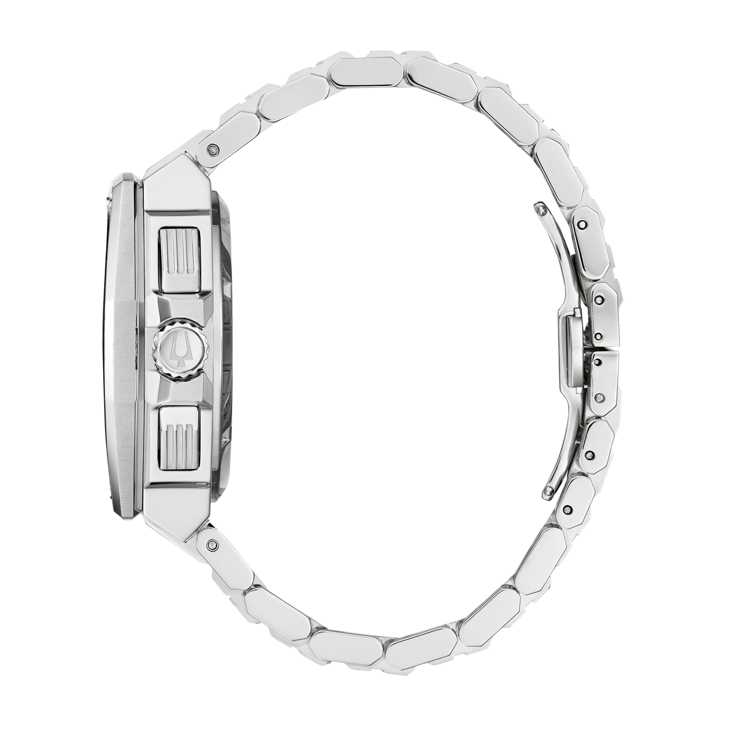 Bulova Series X Silver Stainless Steel Blue Dial Watch 45 mm