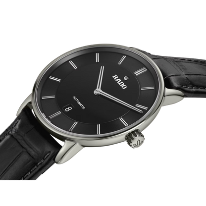 Rado DiaMaster Thinline Black Ceramos Automatic Watch 40.7 mm