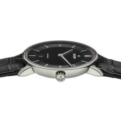 Rado DiaMaster Thinline Black Ceramos Automatic Watch 40.7 mm