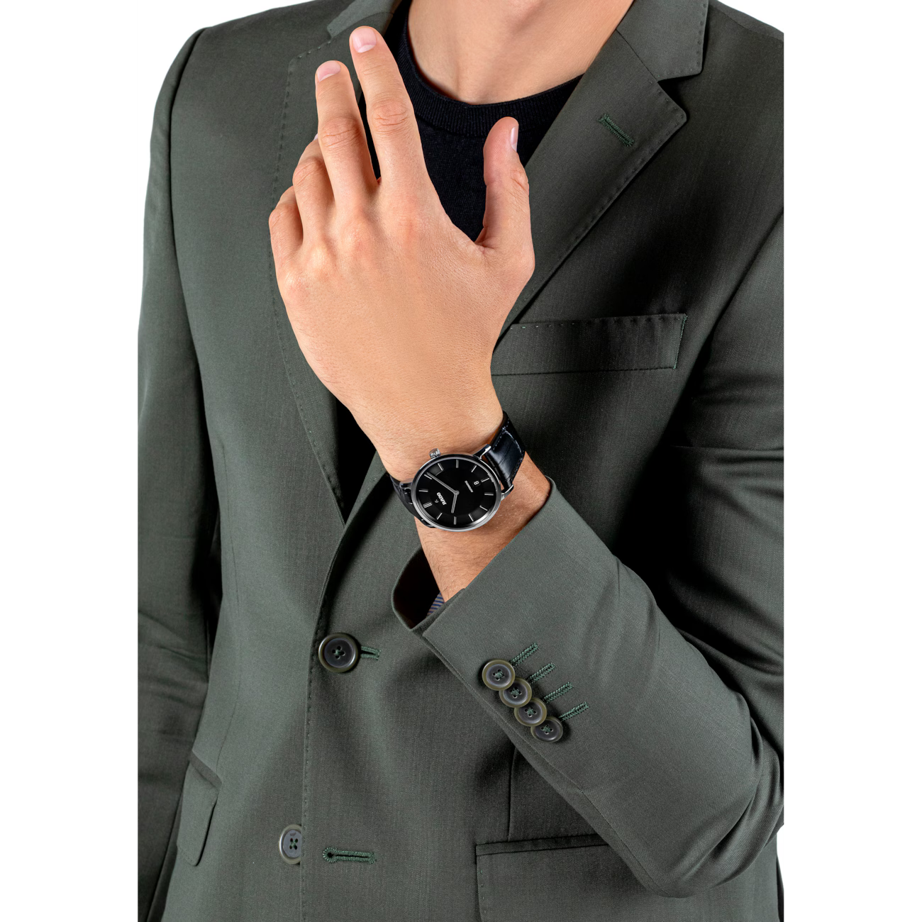 Rado DiaMaster Thinline Black Ceramos Automatic Watch 40.7 mm