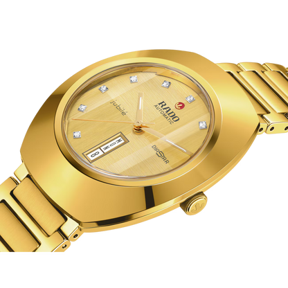 Rado DiaStar Original Diamond Gold Stainless Steel Automatic Watch 38 mm