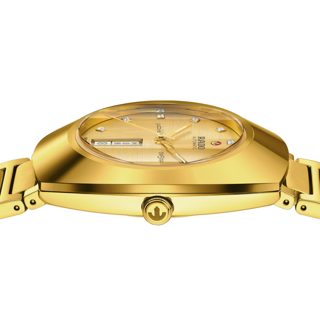 71RADO時計 スクエア DIASTAR ゴールド メンズ レディース RADO Rado