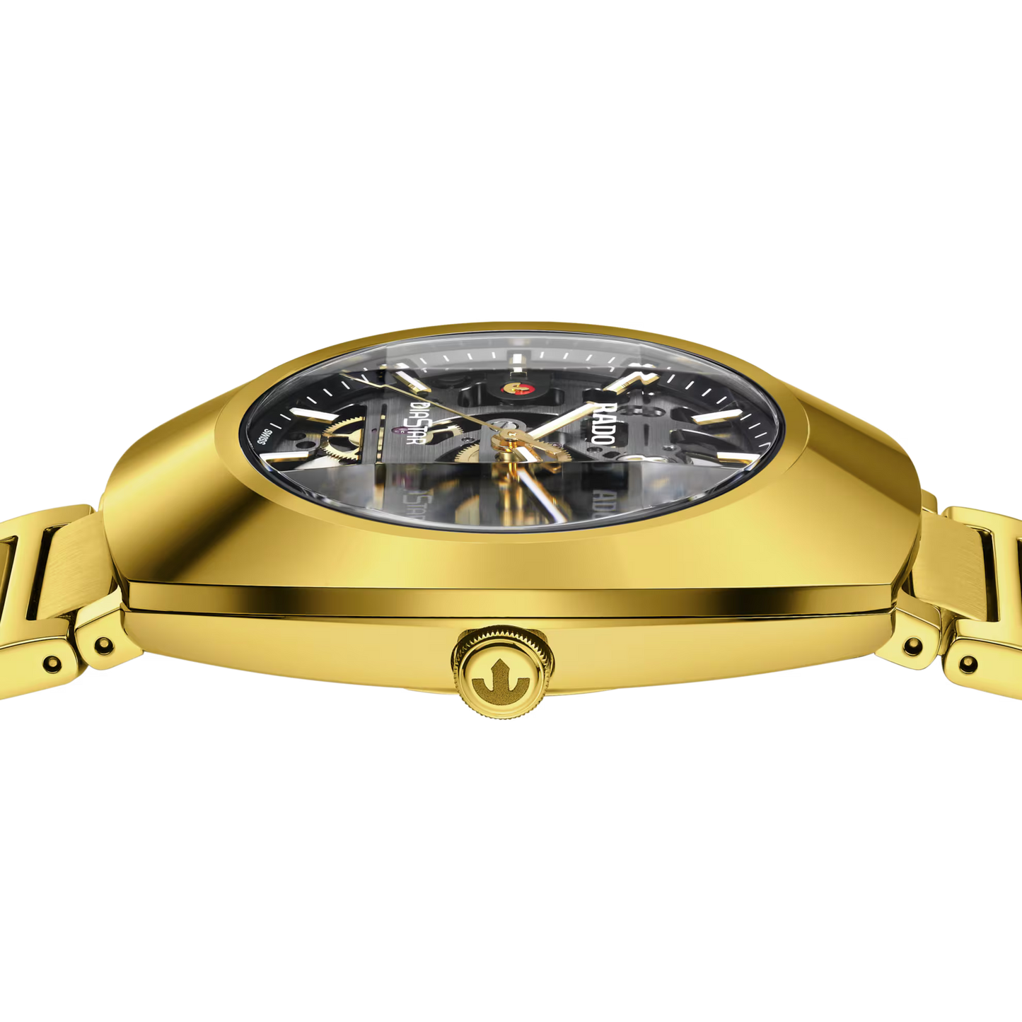 Rado DiaStar Original Grey Skeleton Gold Automatic Watch 38 mm