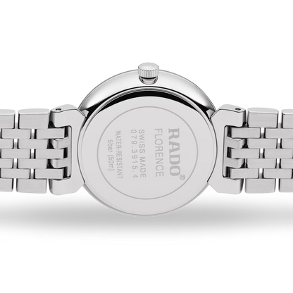 Rado Florence Classic Diamond Black Stainless Steel Watch 30 mm