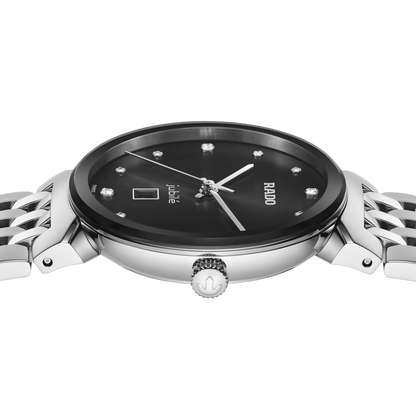 Rado Florence Classic Black Stainless Steel Watch 30 mm