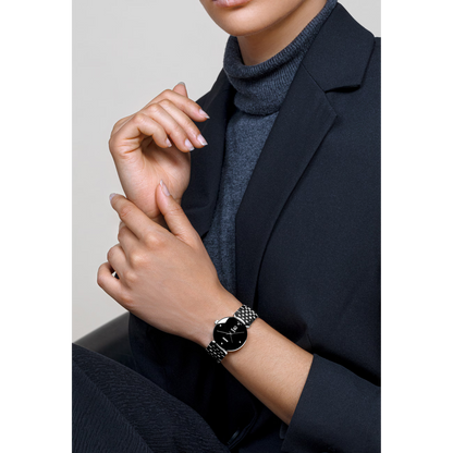 Rado Florence Classic Diamond Black Stainless Steel Watch 30 mm