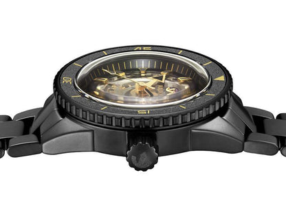 Rado Captain Cook Black Skeleton Ceramic Automatic Watch 43 mm