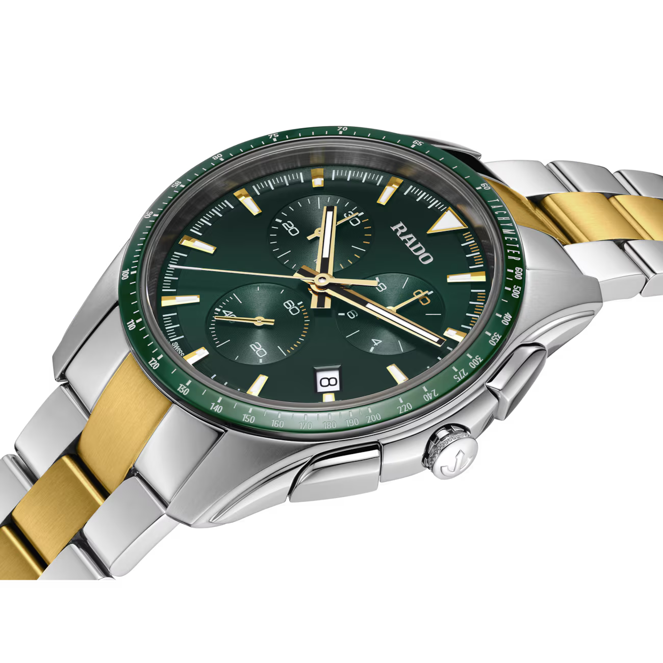 Rado HyperChrome Green Two-Tone Ceramic Chronograph Watch 44.9 mm