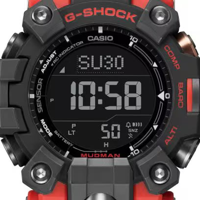 G-SHOCK Mudman Black Red Bio-Resin Watch 56.7 mm