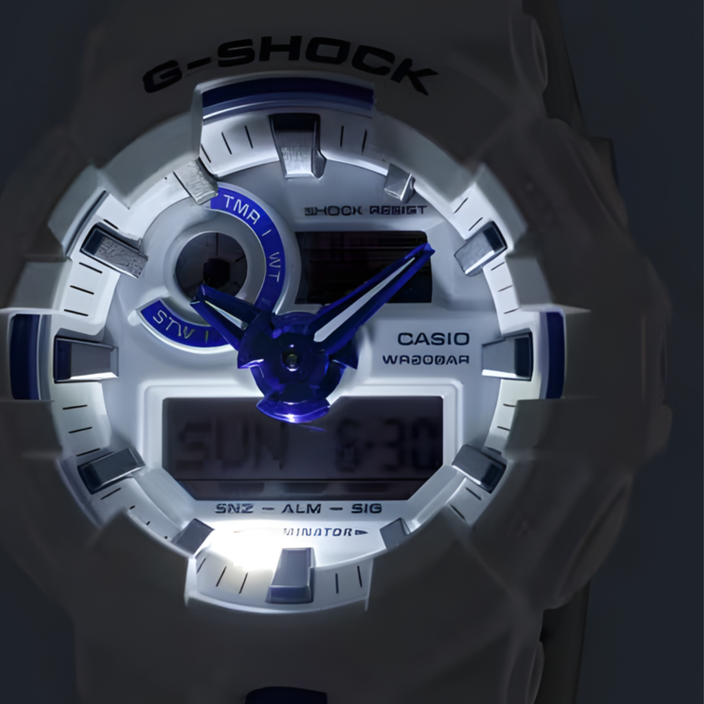 G-SHOCK GA-700 Series Bioluminescent White Watch 57.5 mm