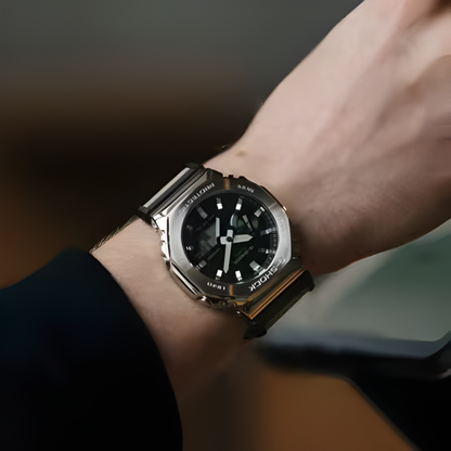 G-SHOCK 2100 Series Metal-Covered Khaki Brown Watch 49.3mm