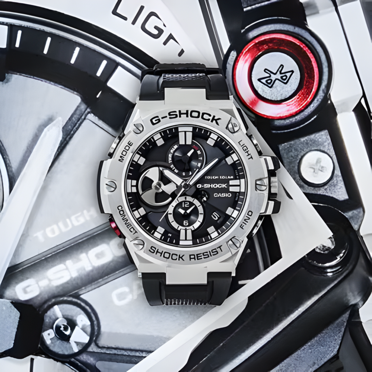 G-SHOCK G-STEEL Solar Bluetooth Black/Silver Watch 58.1 mm