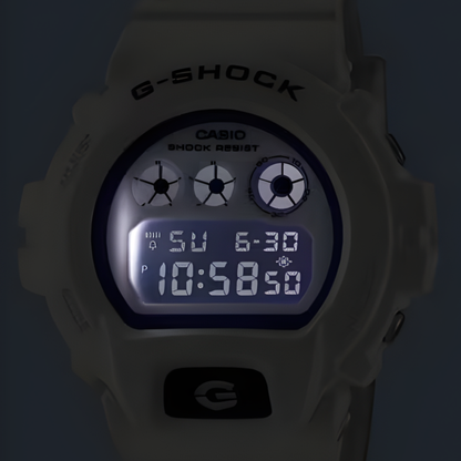G-SHOCK 6900 Series White/Blue Digital Watch 53.2 mm