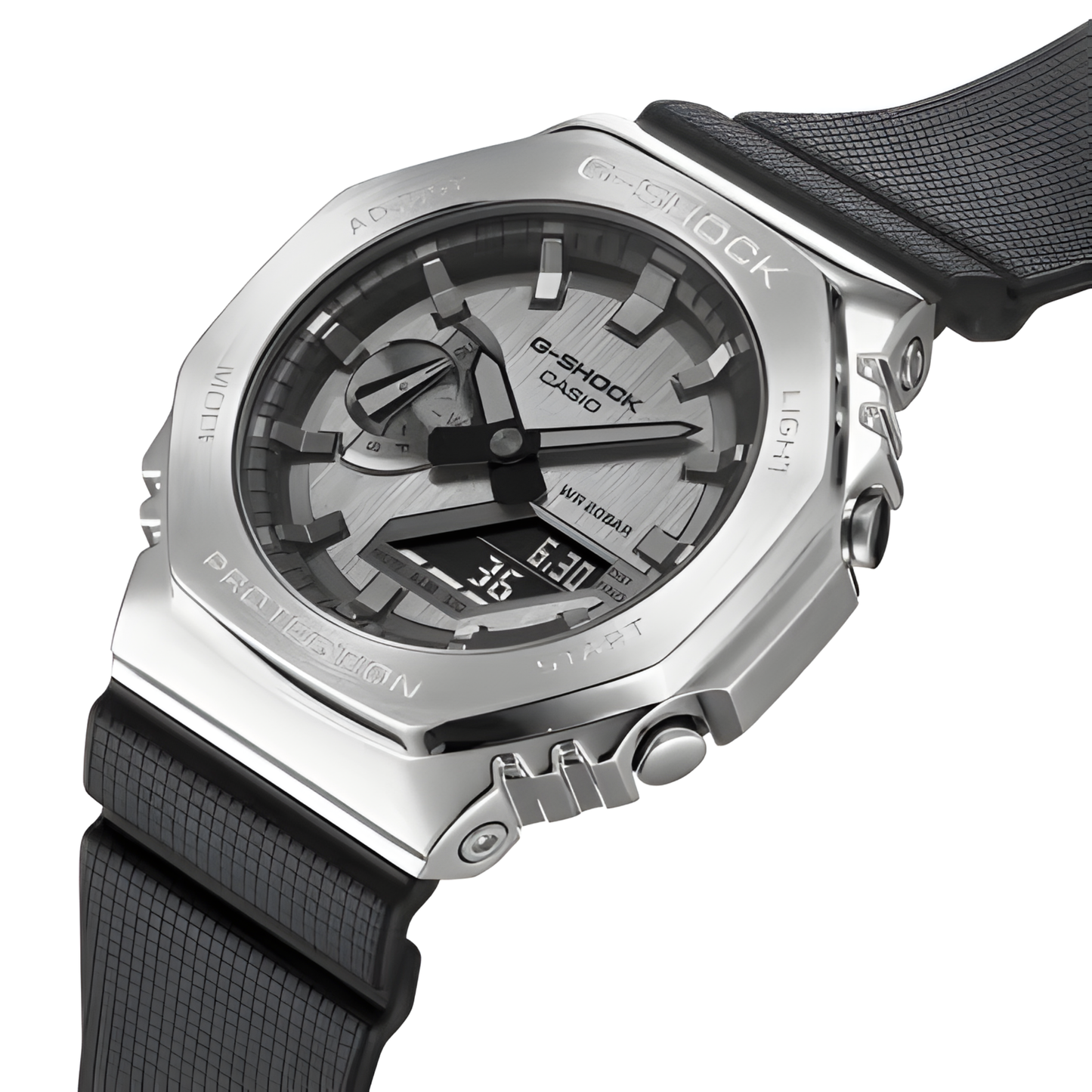 G-SHOCK GM2100 Series Metal-Covered Black Octagonal Watch 49.3mm
