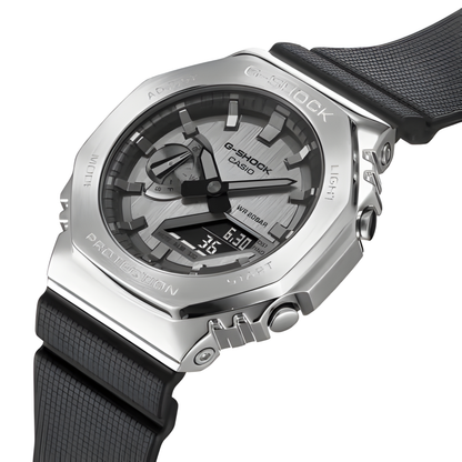 G-SHOCK GM2100 Series Metal-Covered Black Octagonal Watch 49.3mm