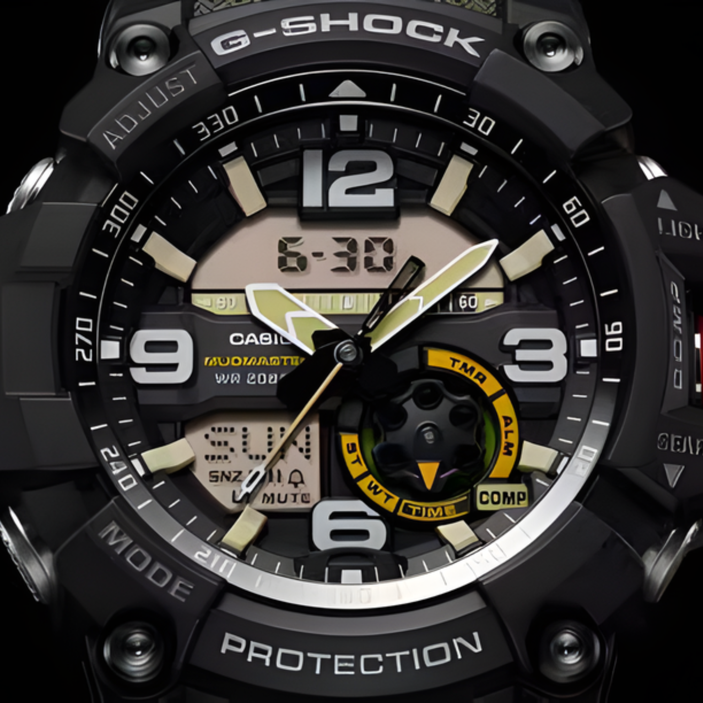 G-SHOCK MUDMASTER Olive/Black Analog-Digital Watch 56.2mm
