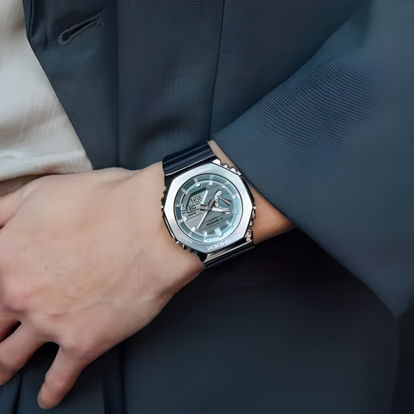 G-SHOCK 2100 Series Carbon Core Blue Dial Watch 49.3 mm