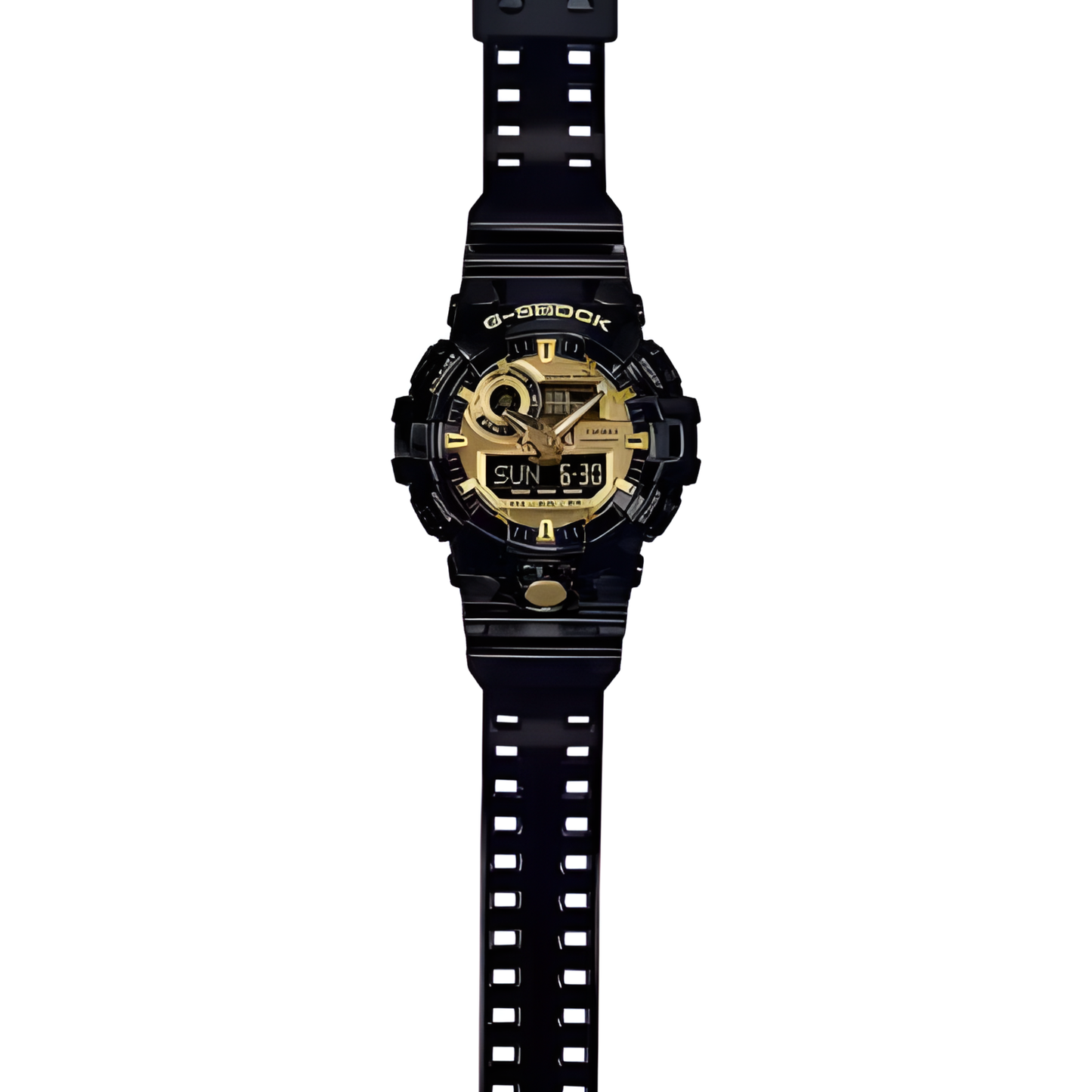 G-SHOCK GA710 Series Black/Gold Large Analog-Digital Watch 57.5mm