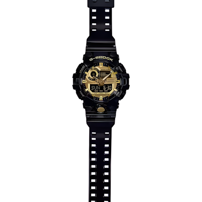 G-SHOCK GA710 Series Black/Gold Large Analog-Digital Watch 57.5mm