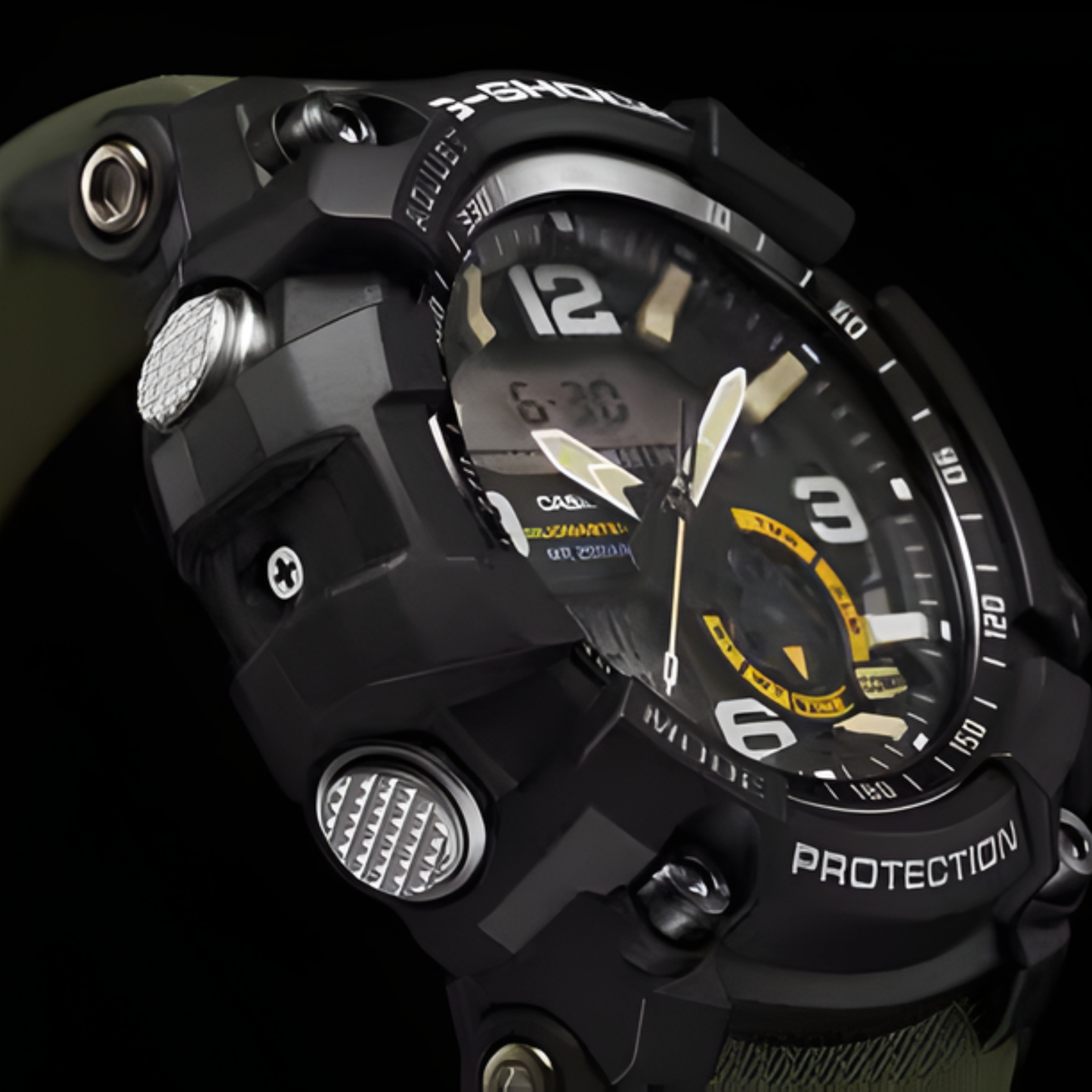 G-SHOCK MUDMASTER Olive/Black Analog-Digital Watch 56.2mm