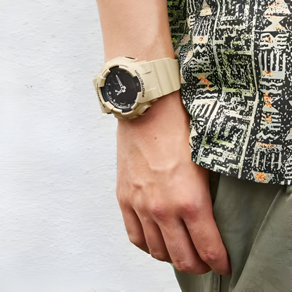 G-SHOCK GA100 Series Sand Beige Analog-Digital Watch 55mm